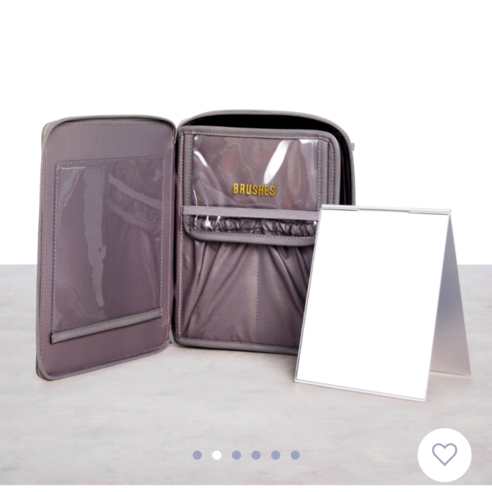 Beis Dopp Kit and Cosmetic Train Case in Grey